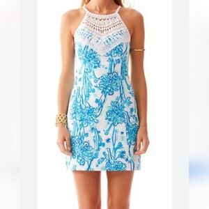 Lilly Pulitzer Pearl Lace 'Back It Up' Shift Dress, Size 2